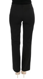 BENCIVENGA Black Stretch Straight Fit Dress Trousers Pants BENCIVENGA