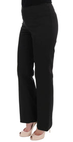 BENCIVENGA Black Stretch Straight Fit Dress Trousers Pants BENCIVENGA