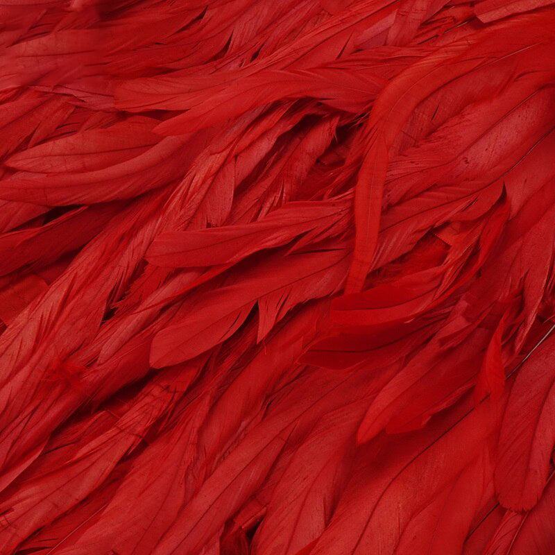 Stylish High Waist Feather Design Red Sequins Dress Sexy One Shoulder Diagonal Collar Celebrity Party Club Dress eprolo