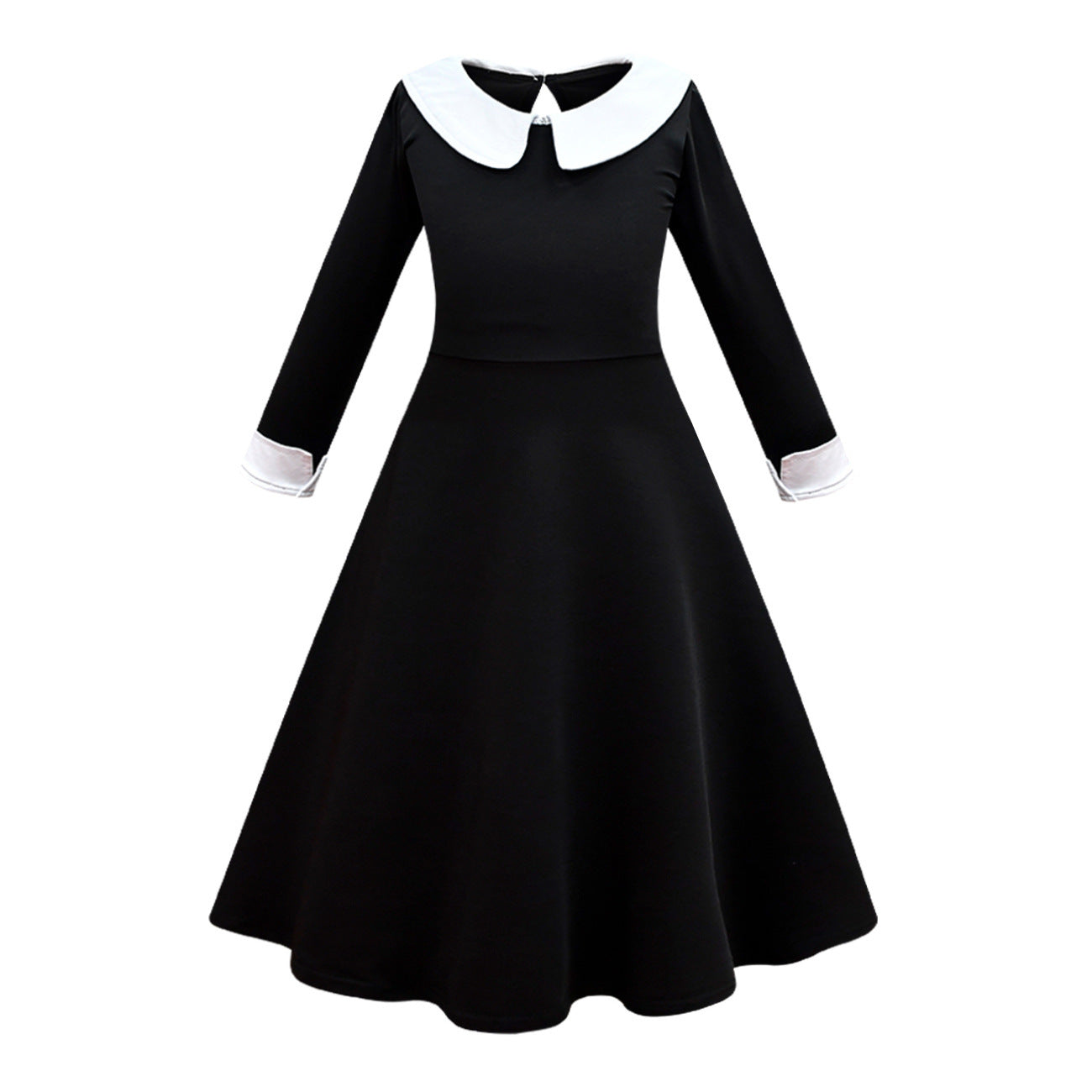Girls' Fashion Simple Lapel Print Dress LittleYogaSocks