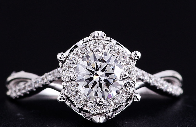 Cultured Diamond Ring, Elegant Diamond Engagement Ring, Non-Tarnishing 18K Gold Lab-Grown Diamond Ring eprolo
