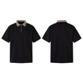 Short-Sleeve Polo Shirt Splicing Contrast Color Turn-Down Collar T-Shirt Men eprolo