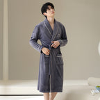 Winter Sleeping Robe for Men, Thickened and Warm, Medium to Long Robe for Men eprolo