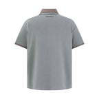Color Block Two-Piece Design Polo Shirt Casual Turn-Down Collar Short Sleeve T-Shirt for Men eprolo