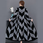 Sheep Sheared Women's Long Over-the-knee Fur Patchwork Coat LittleYogaSocks