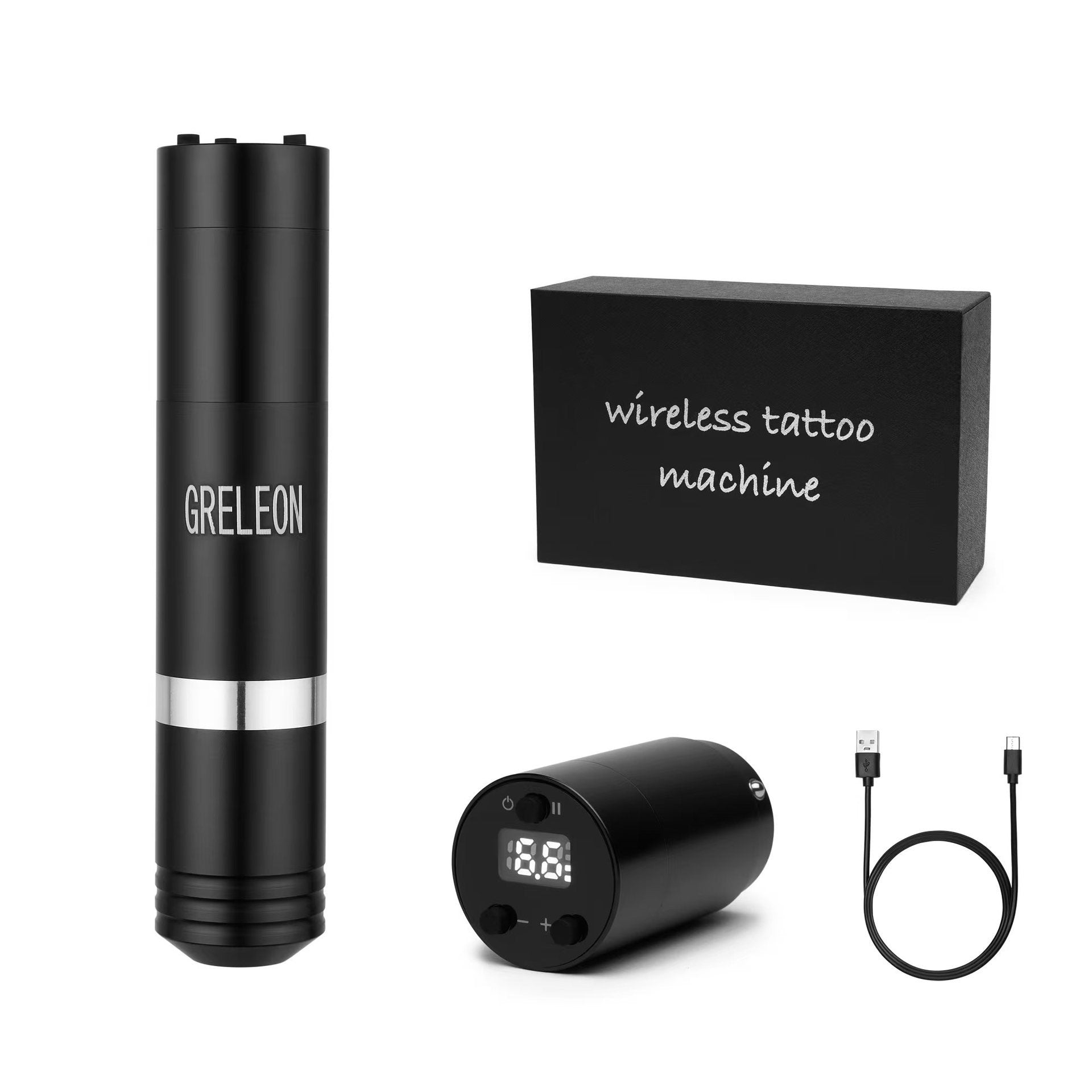 Cordless wireless tattoo pen with cutting-line technology for clean, precise lines. Lightweight, ergonomic design with extended battery life—ideal for detailed work and fine linework without cable hassle. VELORIA - Thread of Generations