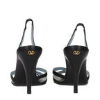 Valentino Garavani Black Leather High Heel Pumps Valentino Garavani