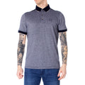 Armani Exchange Blue Cotton Polo Shirt Armani Exchange