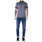 Armani Exchange Blue Cotton Polo Shirt Armani Exchange