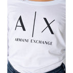 Armani Exchange White Cotton Long Sleeve T-Shirt Armani Exchange