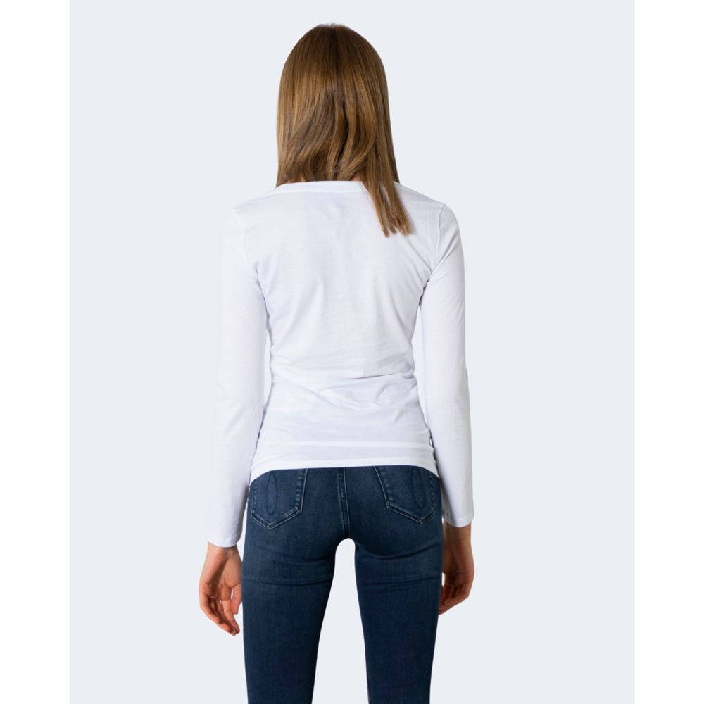 Armani Exchange White Cotton Long Sleeve T-Shirt Armani Exchange