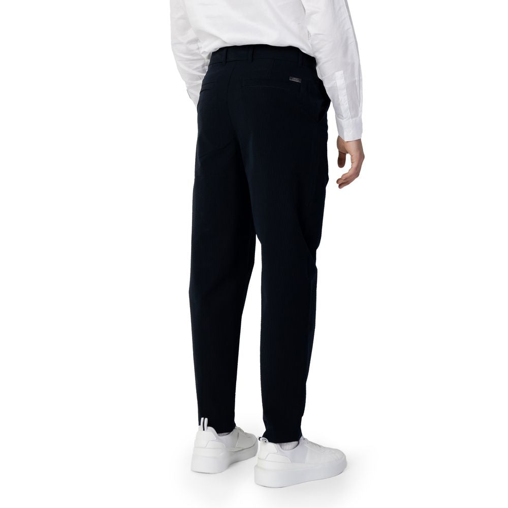 Armani Exchange Blue Cotton Casual Pants Armani Exchange