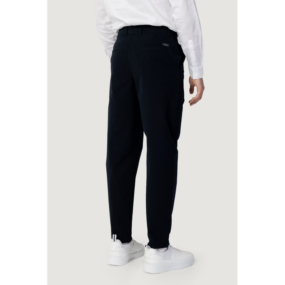 Armani Exchange Blue Cotton Casual Pants Armani Exchange