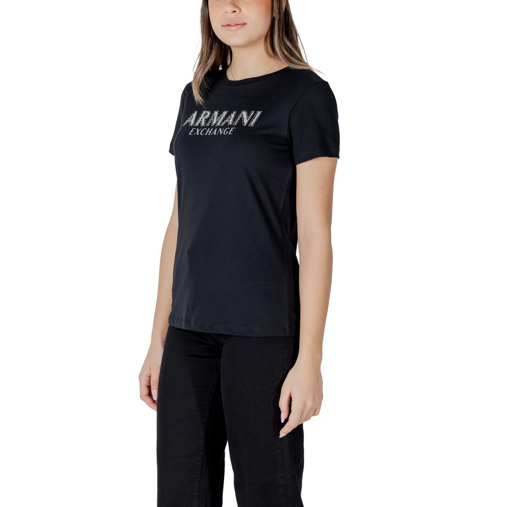 Armani Exchange Black Cotton Long Sleeve T-Shirt Armani Exchange
