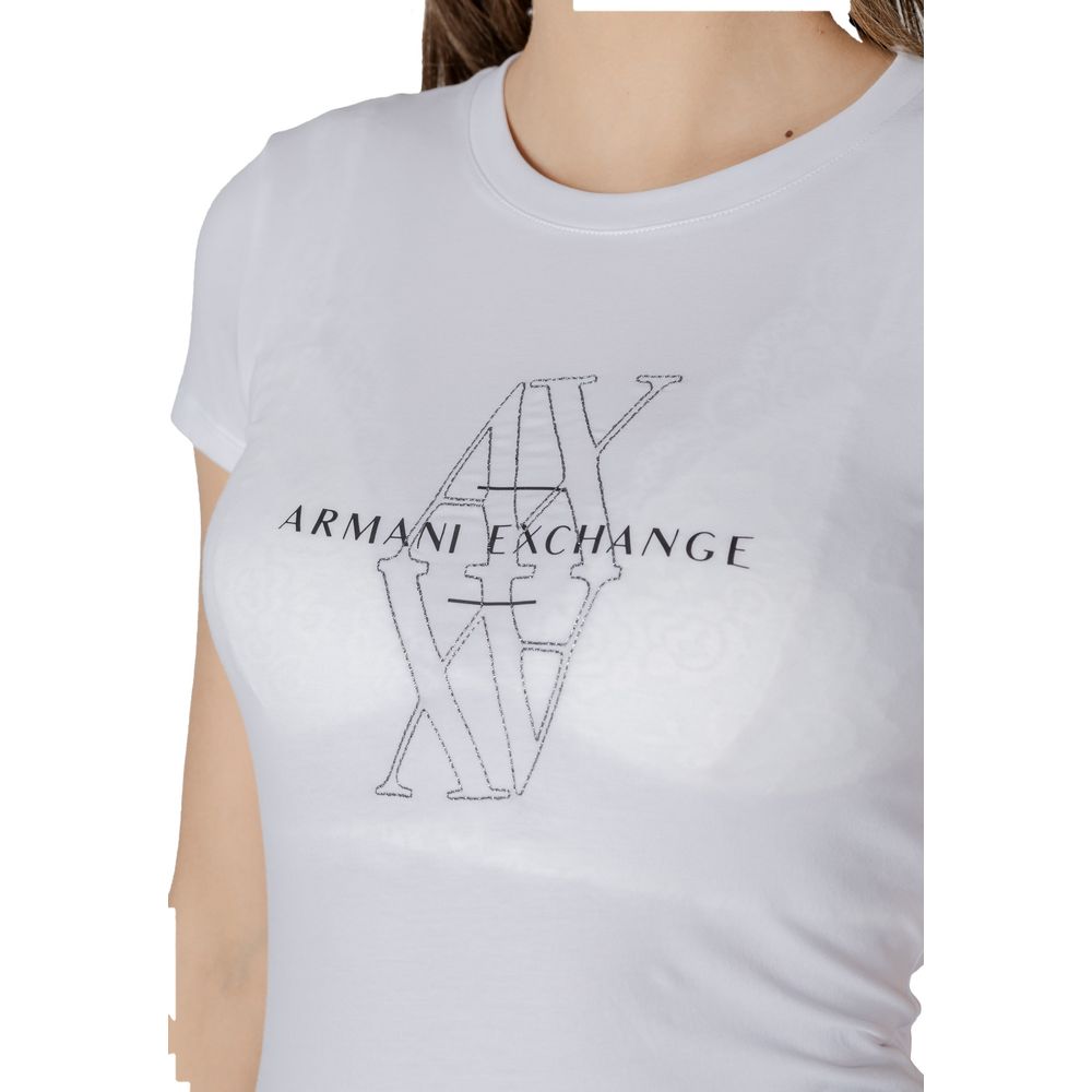 Armani Exchange White Cotton T-Shirt Armani Exchange