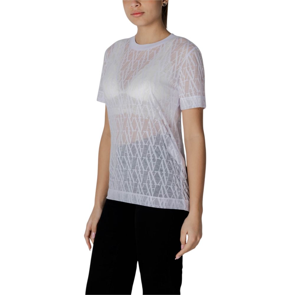Armani Exchange White Polyester T-Shirt Armani Exchange