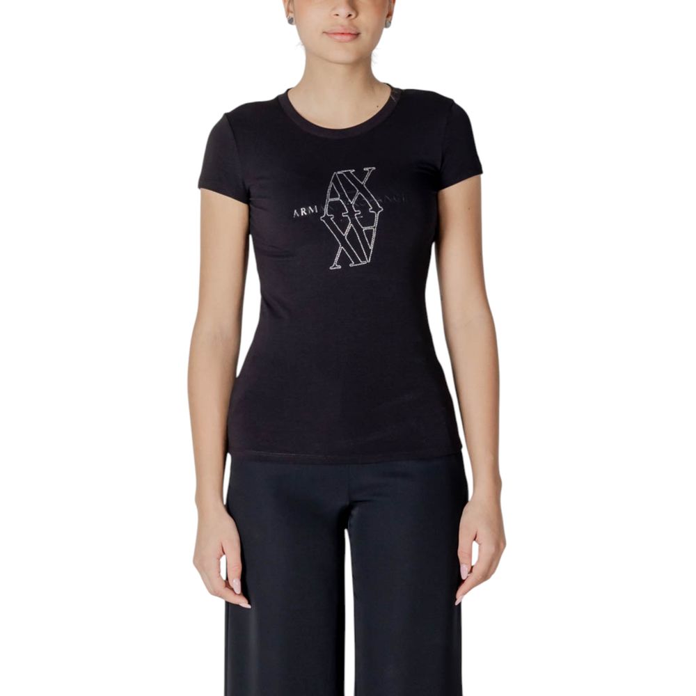 Armani Exchange Black Cotton T-Shirt Armani Exchange
