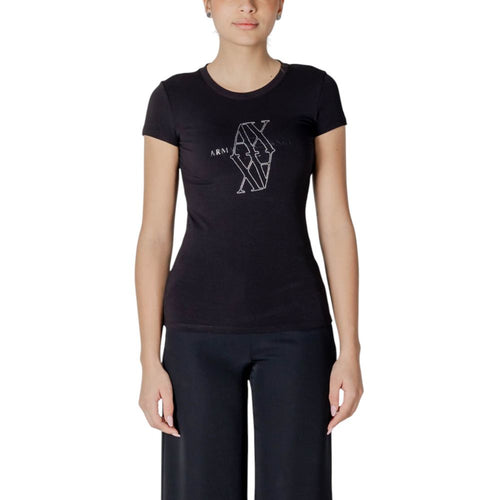 Armani Exchange Black Cotton T-Shirt Armani Exchange