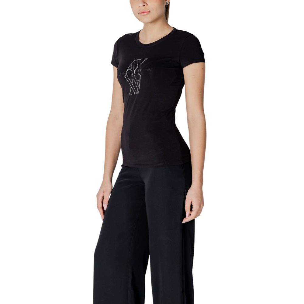 Armani Exchange Black Cotton T-Shirt Armani Exchange