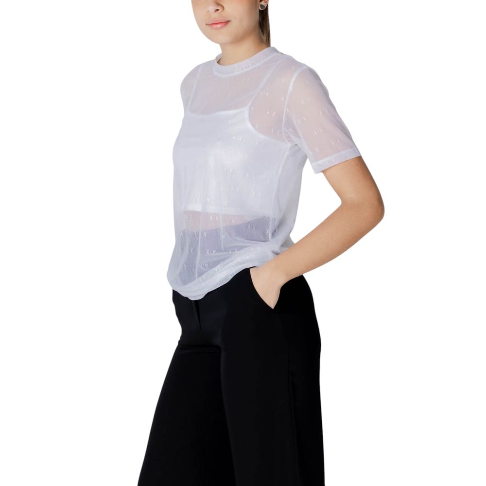 Armani Exchange White Polyamide T-Shirt Armani Exchange