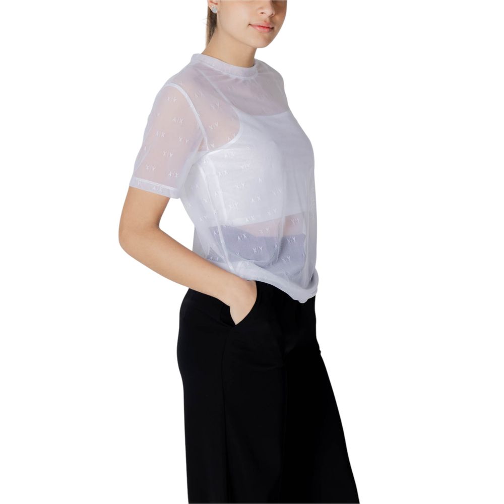 Armani Exchange White Polyamide T-Shirt Armani Exchange