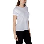 Armani Exchange White Cotton T-Shirt Armani Exchange