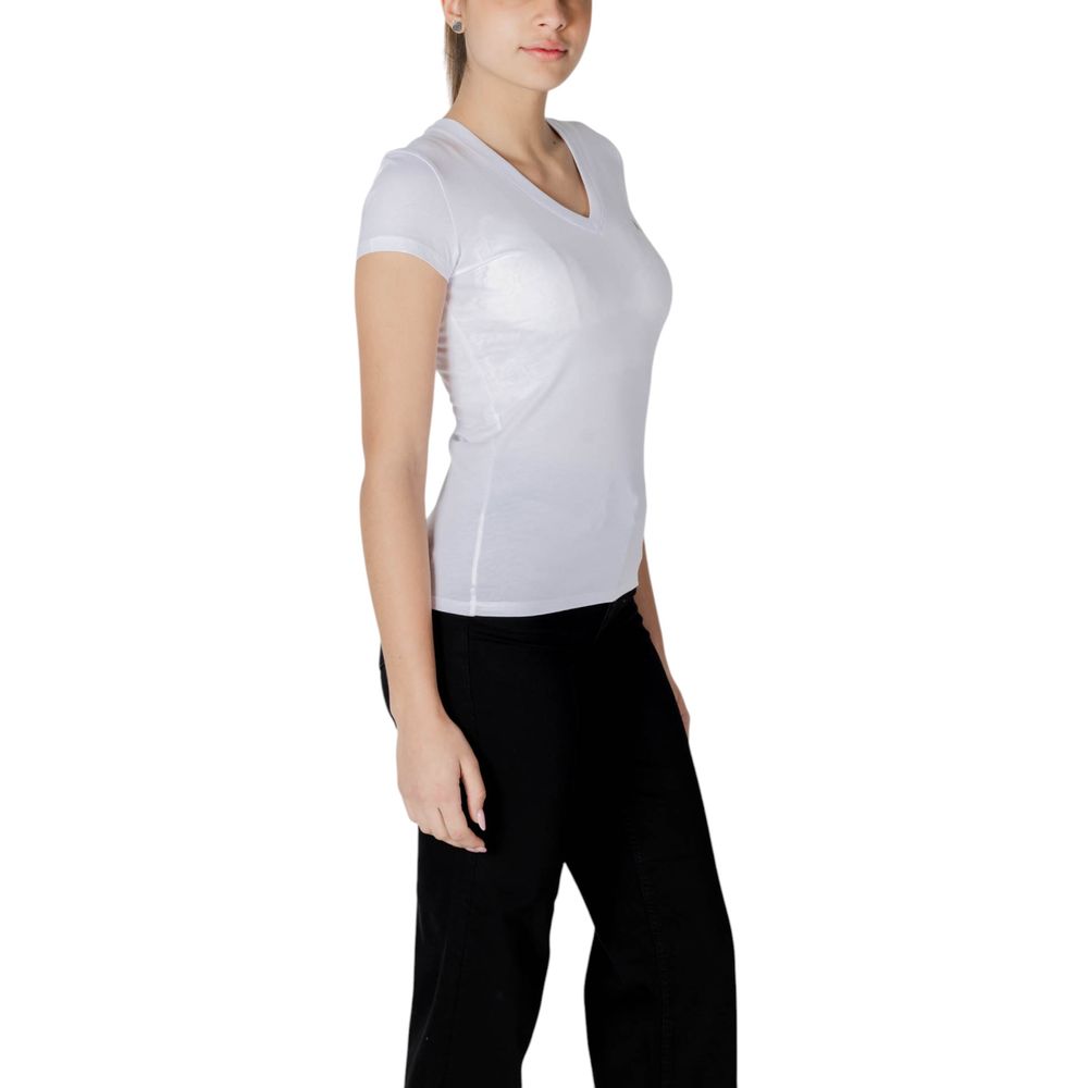 Armani Exchange White Cotton T-Shirt Armani Exchange