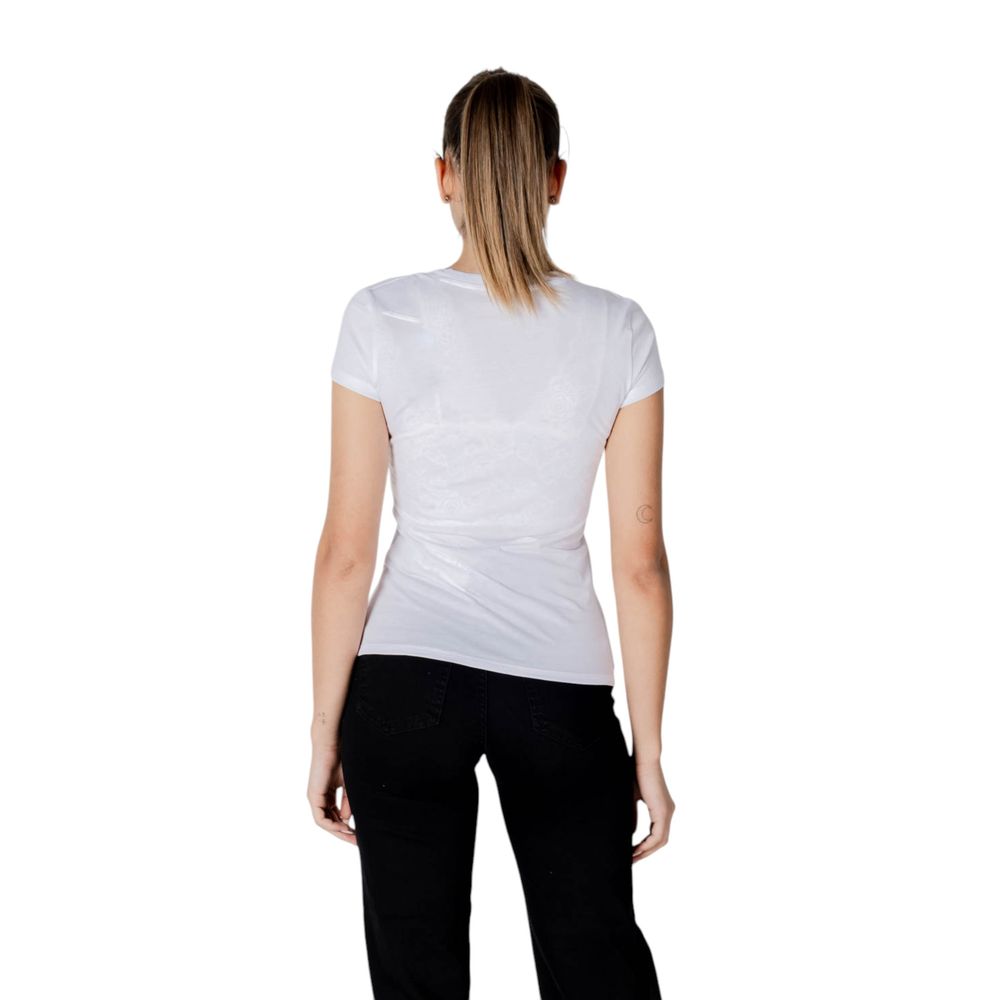 Armani Exchange White Cotton T-Shirt Armani Exchange