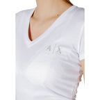 Armani Exchange White Cotton T-Shirt Armani Exchange