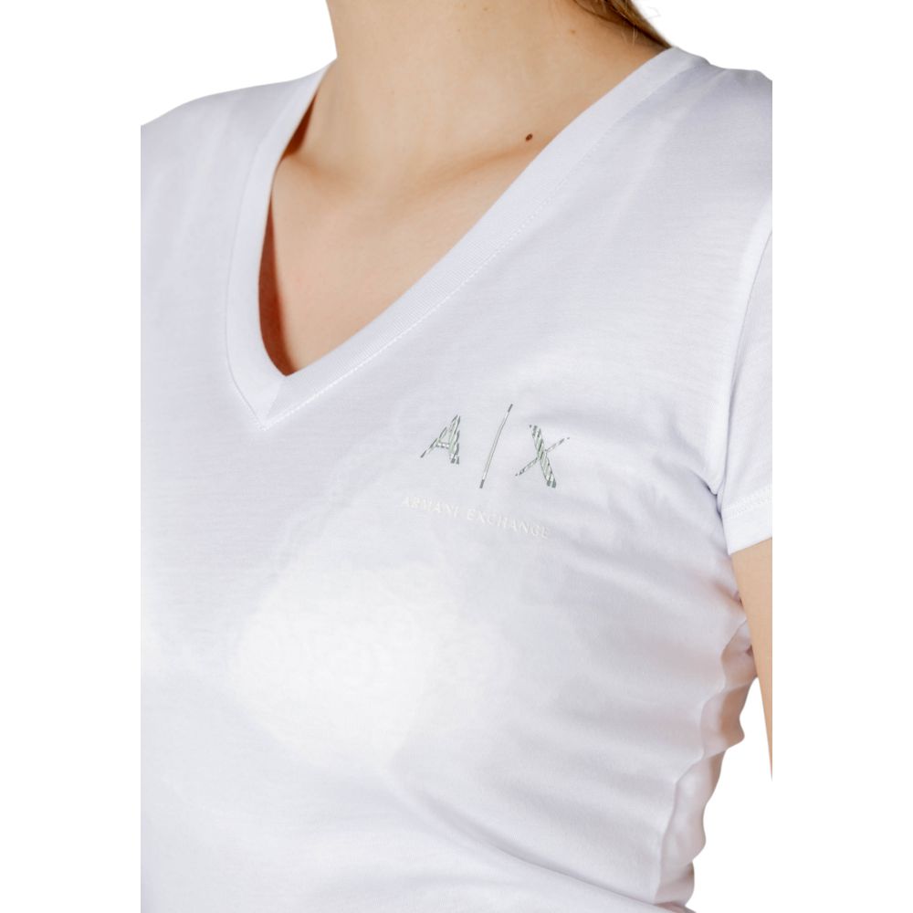 Armani Exchange White Cotton T-Shirt Armani Exchange