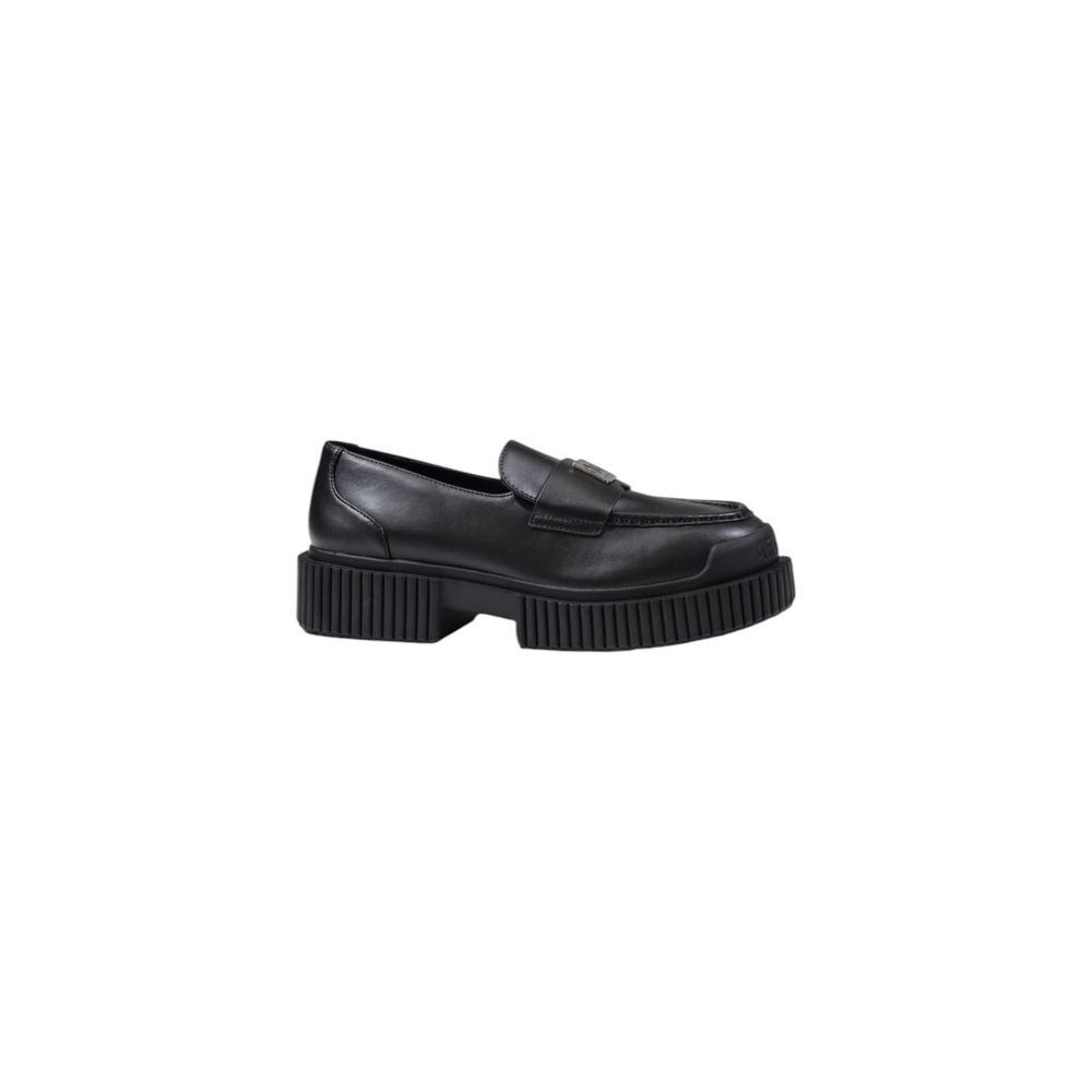 Armani Exchange Black Leather Platform Pumps Armani Exchange