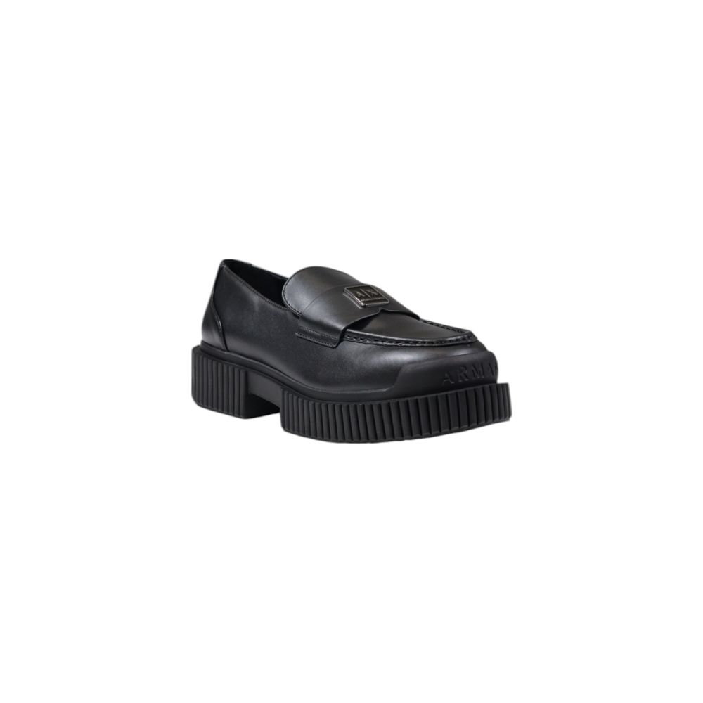 Armani Exchange Black Leather Platform Pumps Armani Exchange