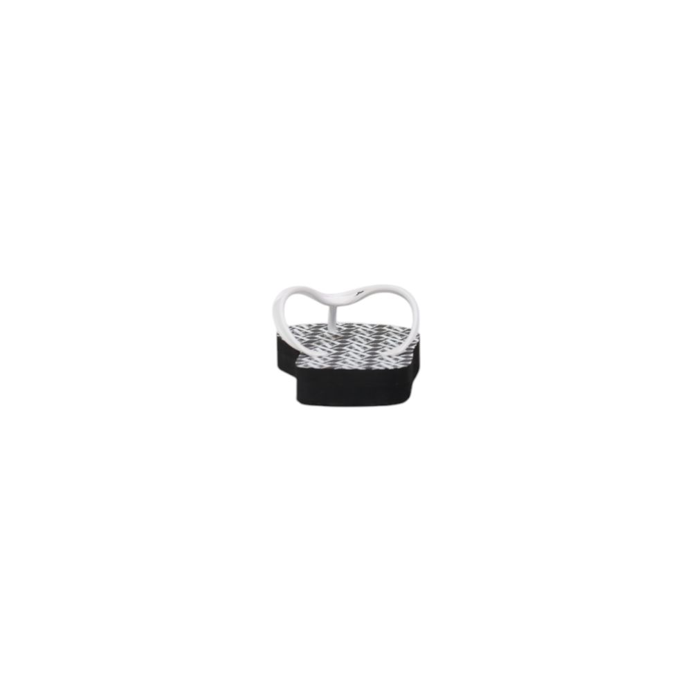 Armani Exchange Black And White Rubber Flip-Flop Sandals Armani Exchange