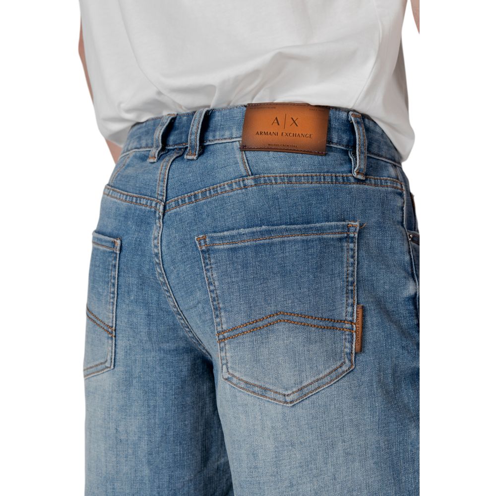 Armani Exchange Blue Polyester Bermuda Shorts Armani Exchange