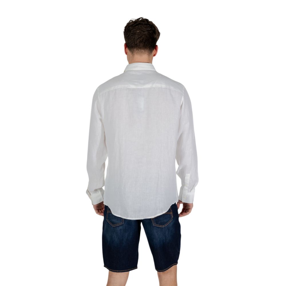 Armani Exchange White Linen Dress Shirt Armani Exchange