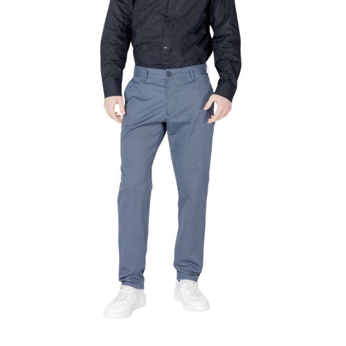 Armani Exchange Blue Cotton Skinny Pants Armani Exchange