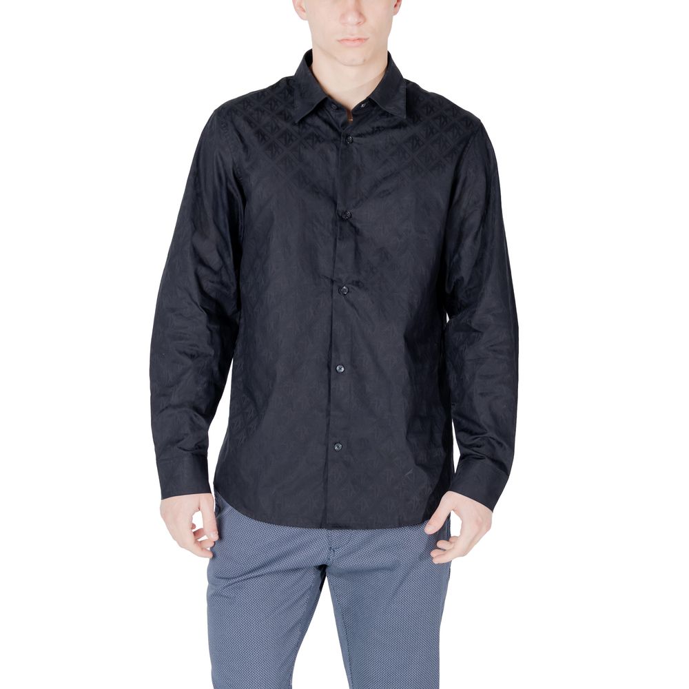 Armani Exchange Blue Cotton Shirt Armani Exchange