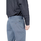 Armani Exchange Blue Cotton Skinny Pants Armani Exchange
