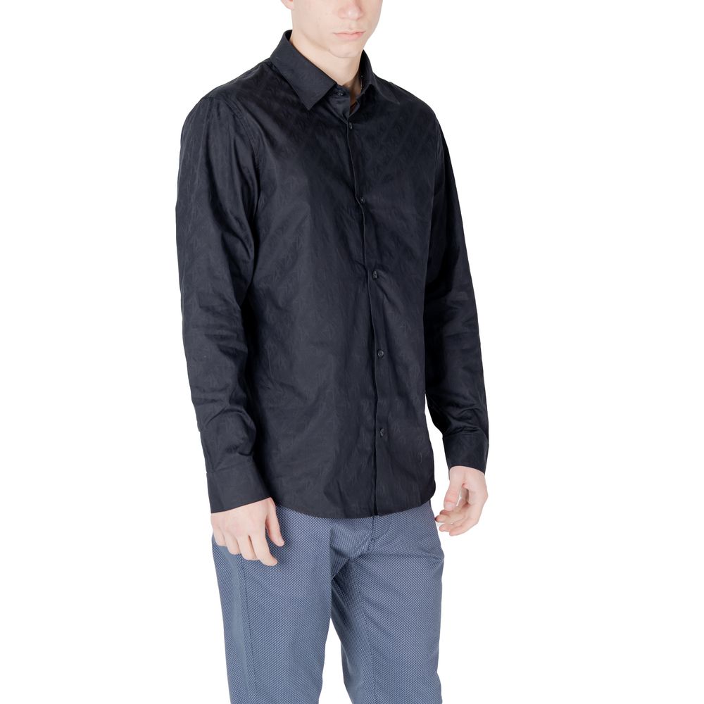 Armani Exchange Blue Cotton Shirt Armani Exchange