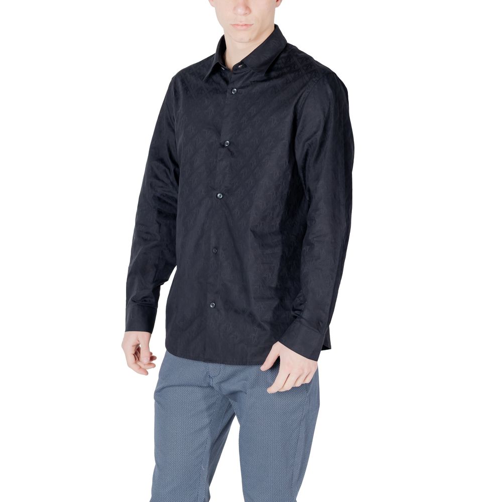 Armani Exchange Blue Cotton Shirt Armani Exchange