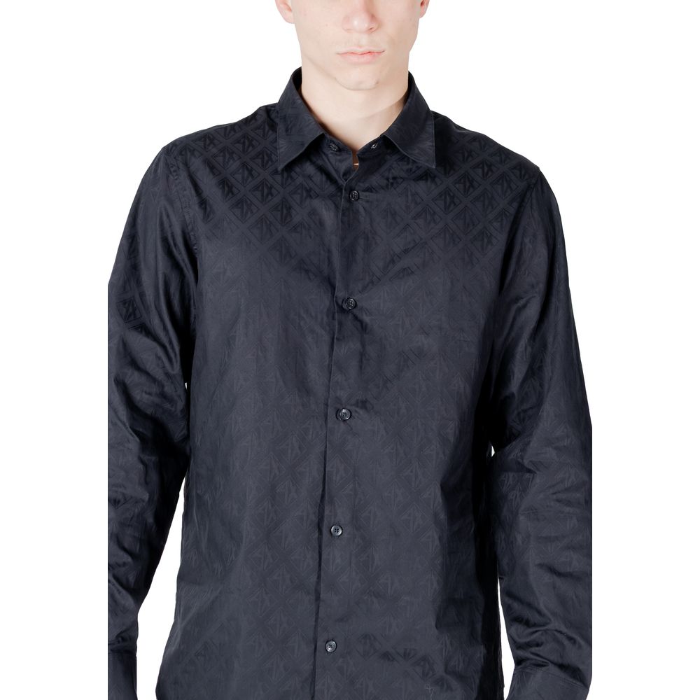 Armani Exchange Blue Cotton Shirt Armani Exchange