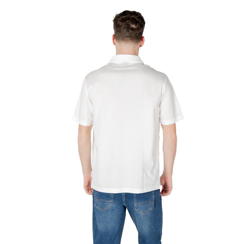 Armani Exchange White Cotton Polo Shirt Armani Exchange