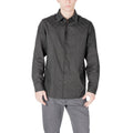 Armani Exchange Black Cotton Dress Shirt Armani Exchange