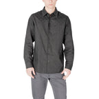 Armani Exchange Black Cotton Dress Shirt Armani Exchange