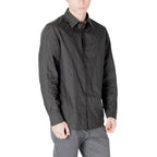 Armani Exchange Black Cotton Dress Shirt Armani Exchange