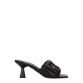 Prada Black Leather Platform Sandals Prada