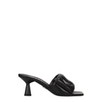 Prada Black Leather Platform Sandals Prada