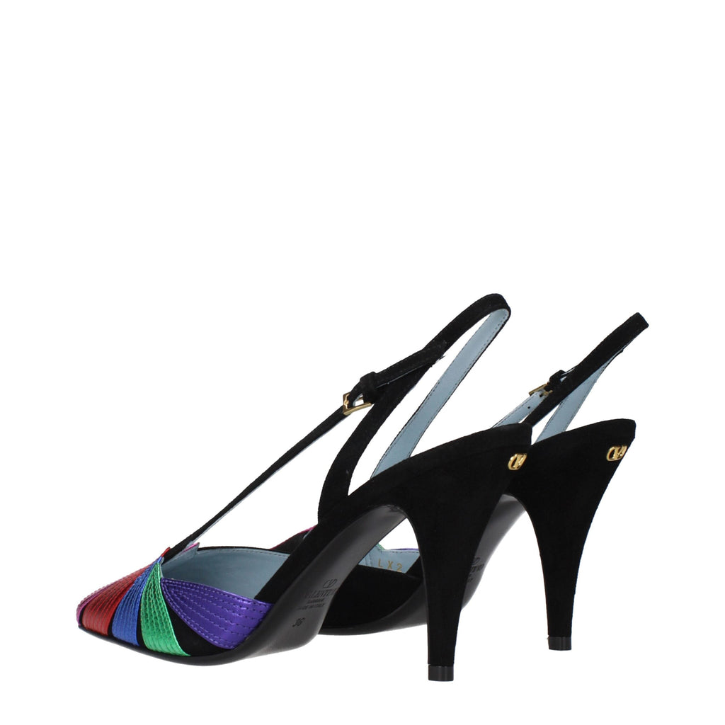 Valentino Garavani Black Leather High Heel Pumps Valentino Garavani