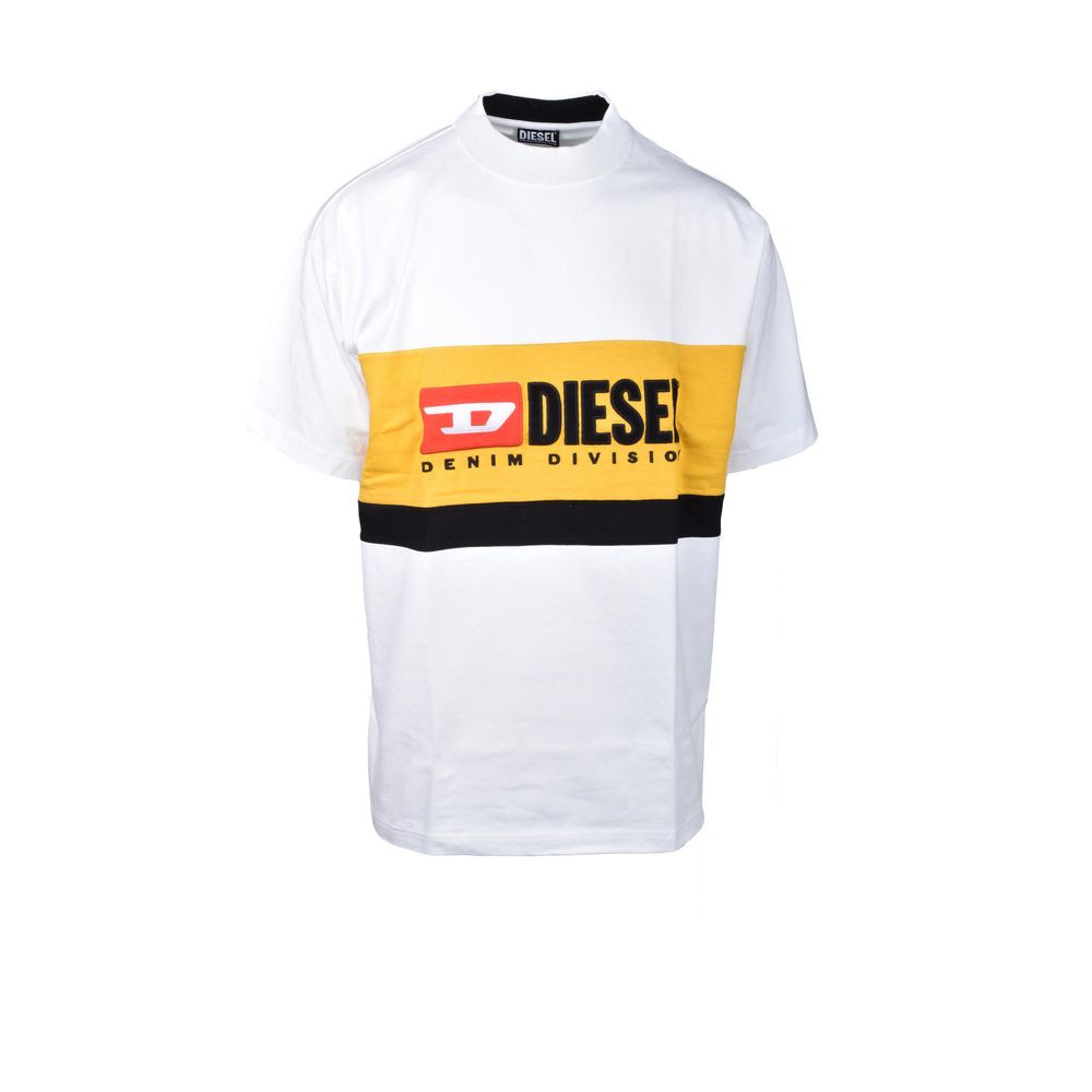 Diesel White Cotton Sweatshirt Diesel