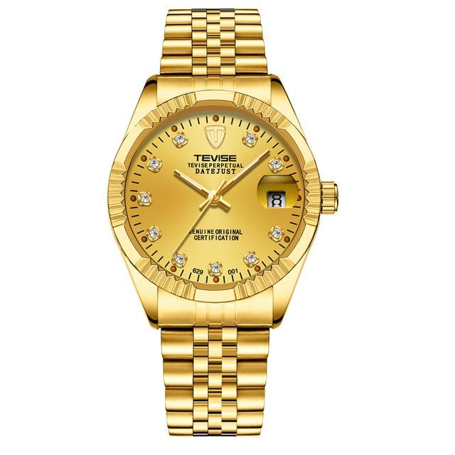 TEVISE Brand Luxury Men Automatic Watch Man Tourbillon Mechanical Watches Movement Gold Clock eprolo